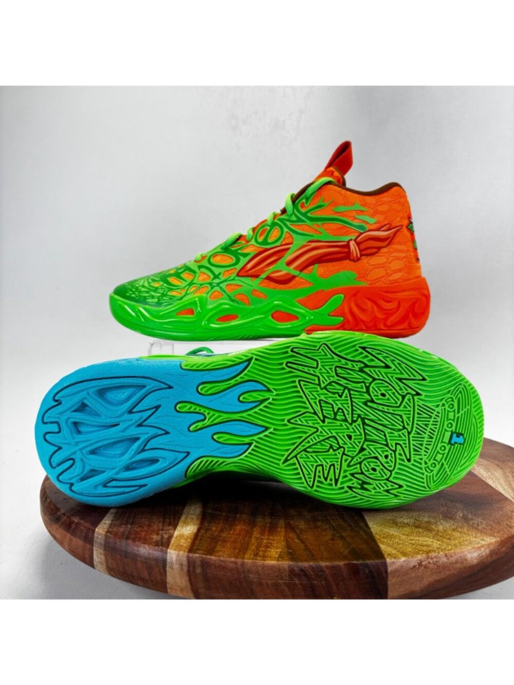 Puma Lamelo Ball MB 04 Mn 8.5 Teenage Mutant Ninja Turtles Leonardo Michelangelo - Picture 6 of 10